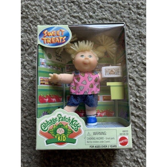 Mattel Other - Cabbage Patch Sweet Treats Small Blonde Doll Kid 1998 Sweet Treats kisses Rare